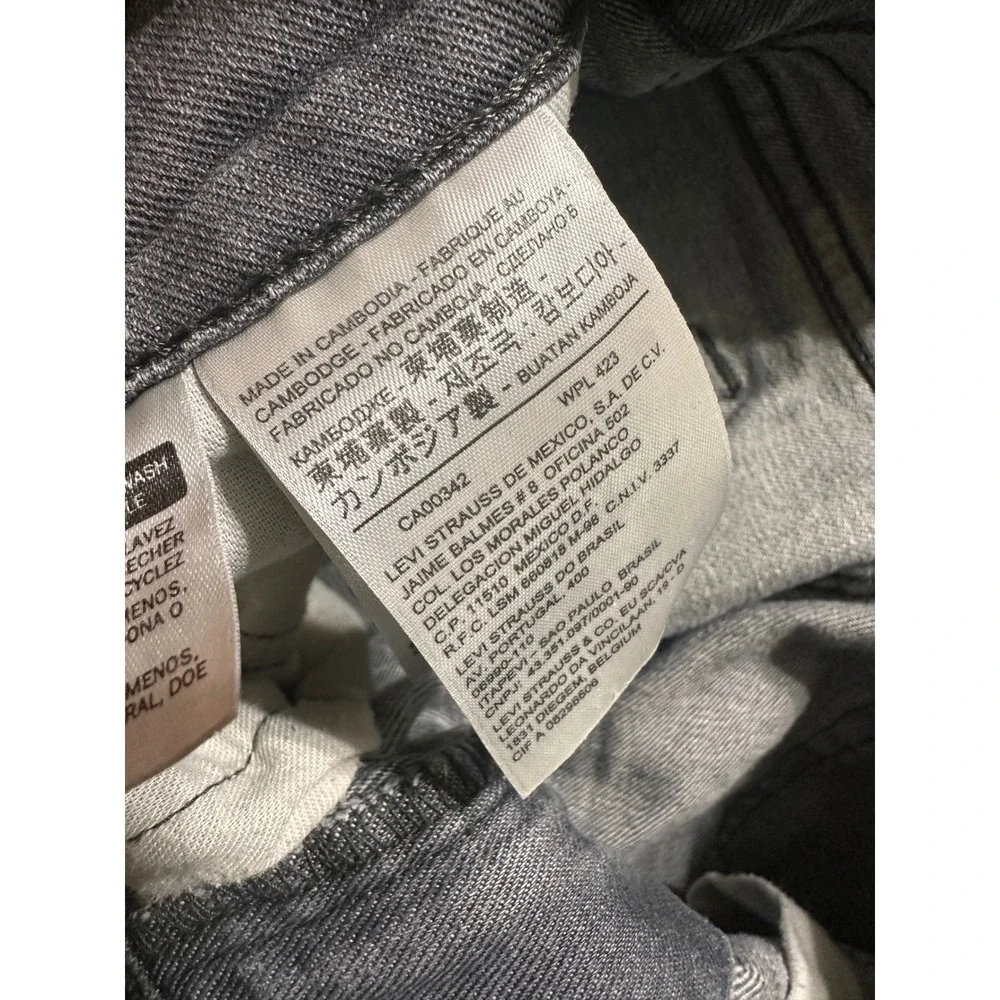 Levis 511 Slim Fit Gray Denim Jeans Mens 30x32 04511-0280 Faded Distressed